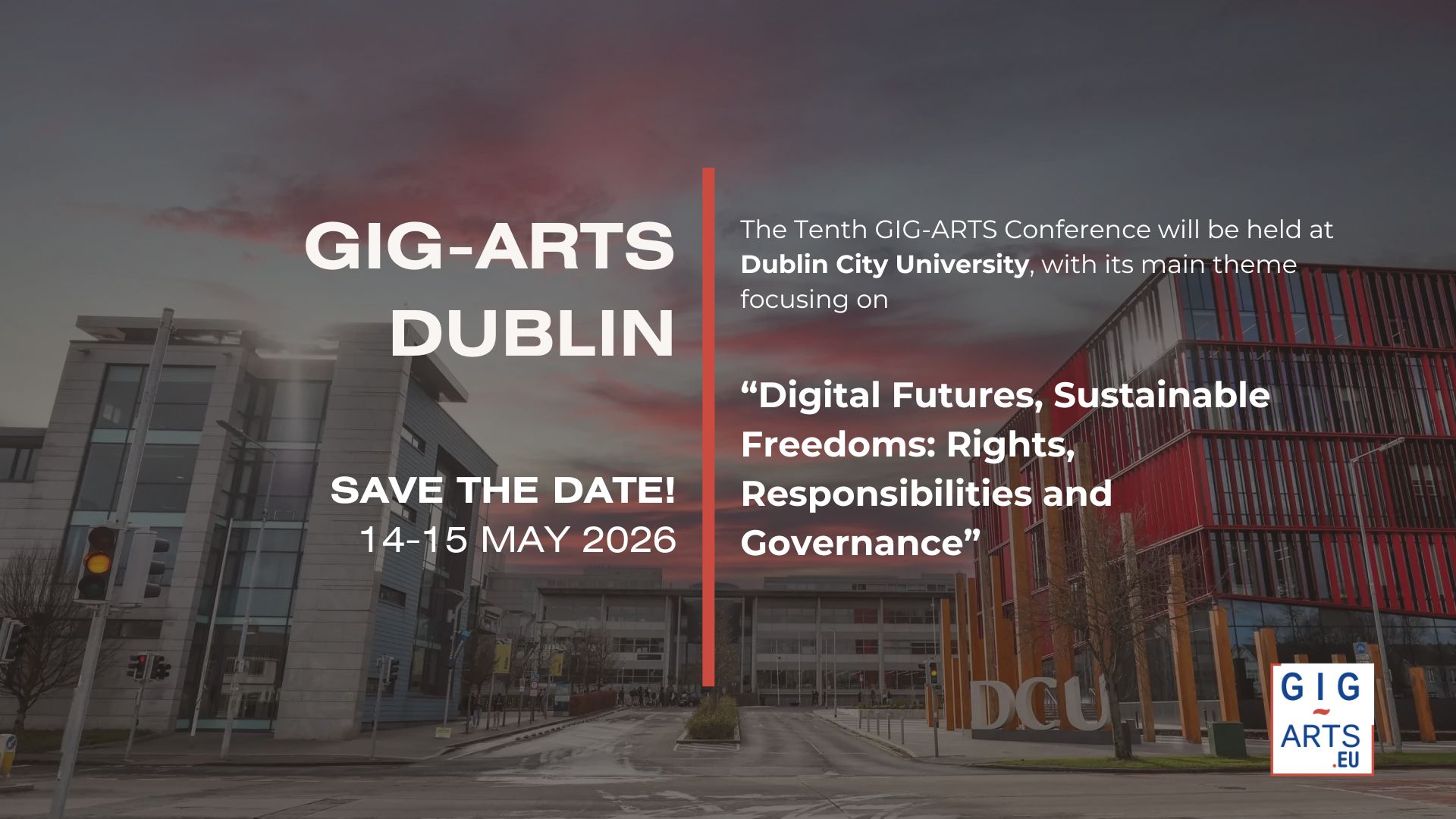 Save the date! GIG-ARTS 2026 to Take Place in Dublin