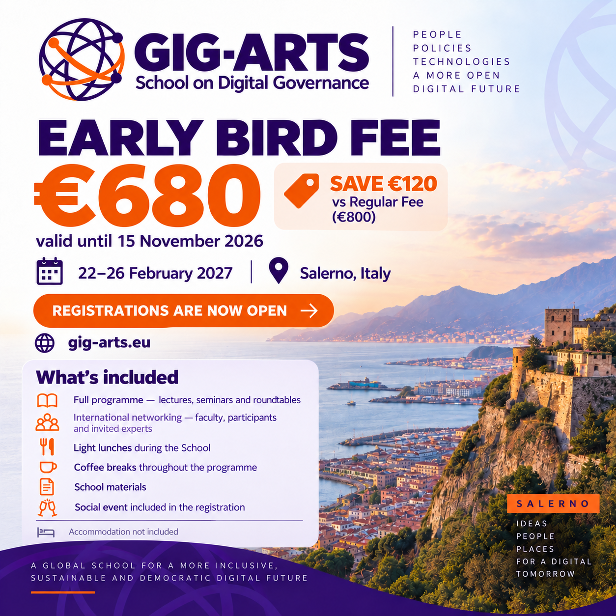 Early Bird registration now open for the GIG-ARTS School 2027